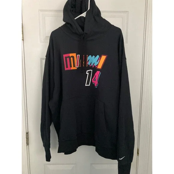 Men's 3XL NWOT #14Tyler Herro Nike Miami HEAT 21/22 City Edition Pullover Hoodie