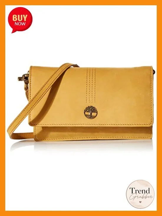 Genuine Leather RFID Crossbody Wallet with Removable Strap