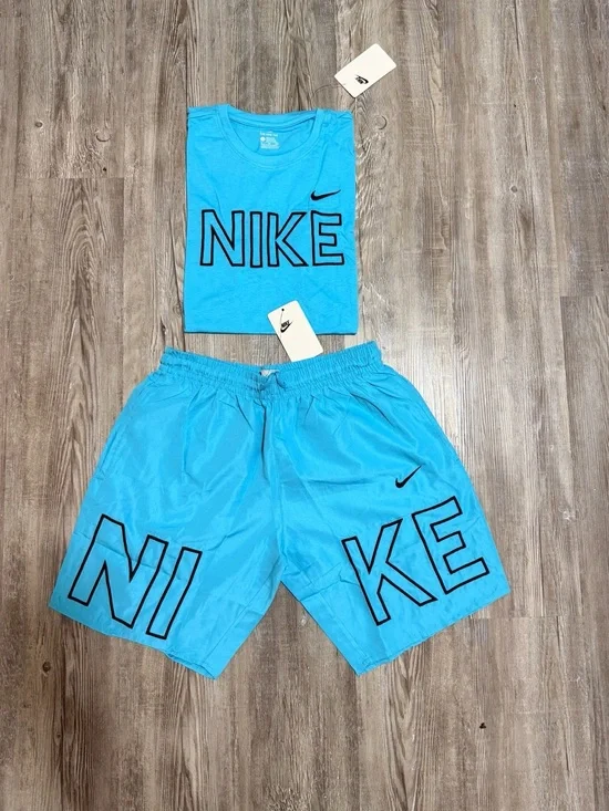 Nike Bright  Graphic Logo Tee and Shorts Set