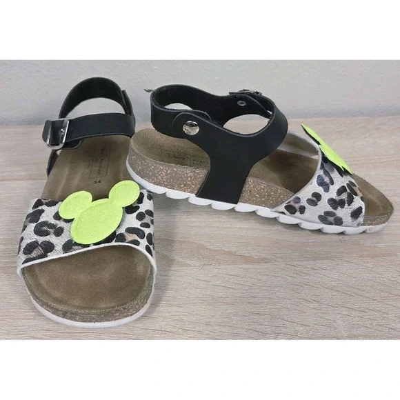 MOA Concept Disney‎ Leopard Mickey Cork Sandals Kids EU 34 Made in Italy