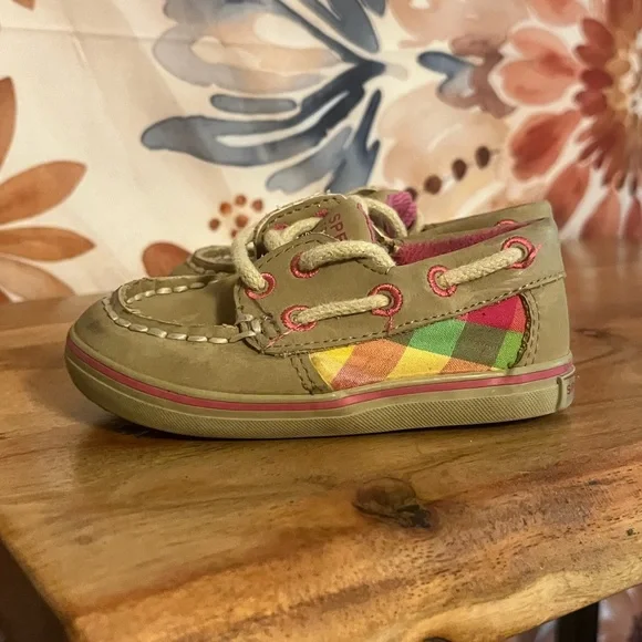 Y2K Vintage Sperry Top Sider 3M Infant Baby Preppy Colorful Intrepid Crib Shoes
