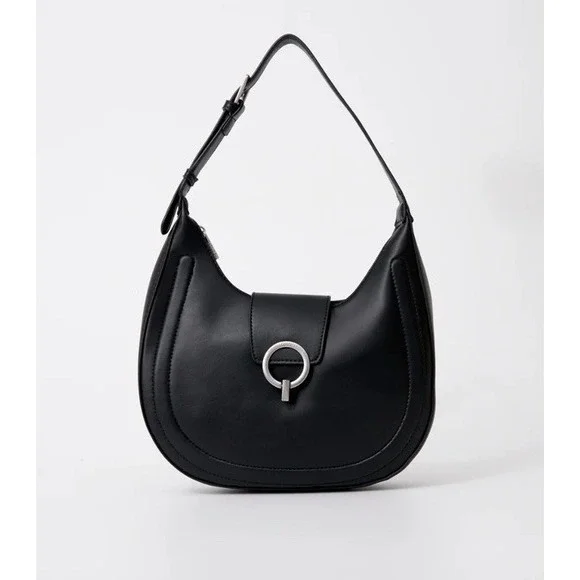 French Connection Charm Smooth Ring Closure Hobo‎