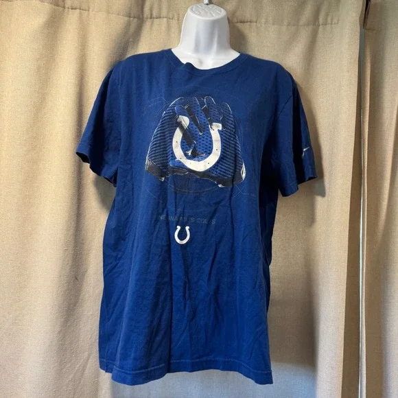 Nike Indianapolis‎ Colts Football Graphic T-Shirt NFL Blue Fan Apparel