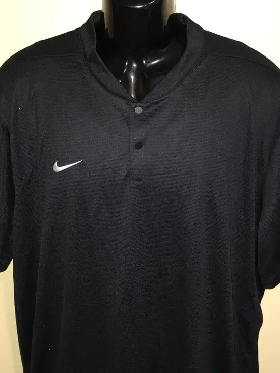 Men's Nike Blade Collar Dri Fit Snap Button Polo Shirt- Size: 3XL (908411)