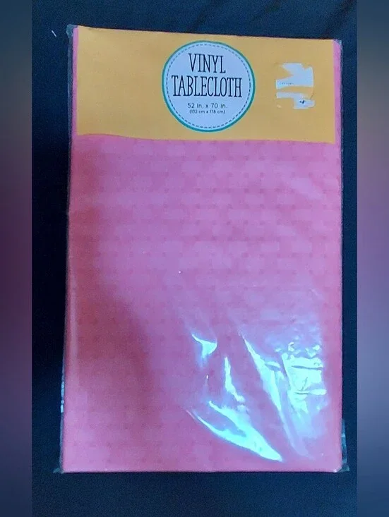 Mainstream Barbie Girl Pink Tone on Tone Pattern Vinyl Flannel Tablecloth 52x70