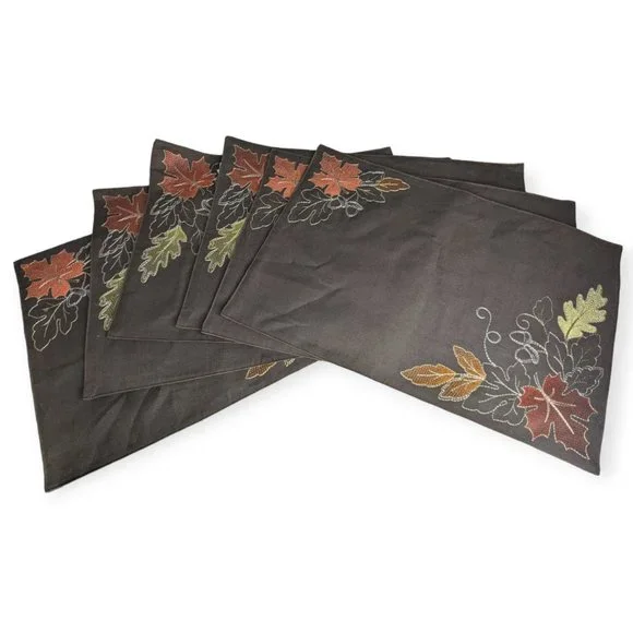 Sam Hadaya Fall Themed Place Mats Set of 6
