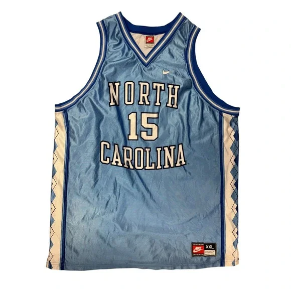 Vintage Nike North Carolina Tar Heels Basketball Jersey Men's XL 15 Vince Carter