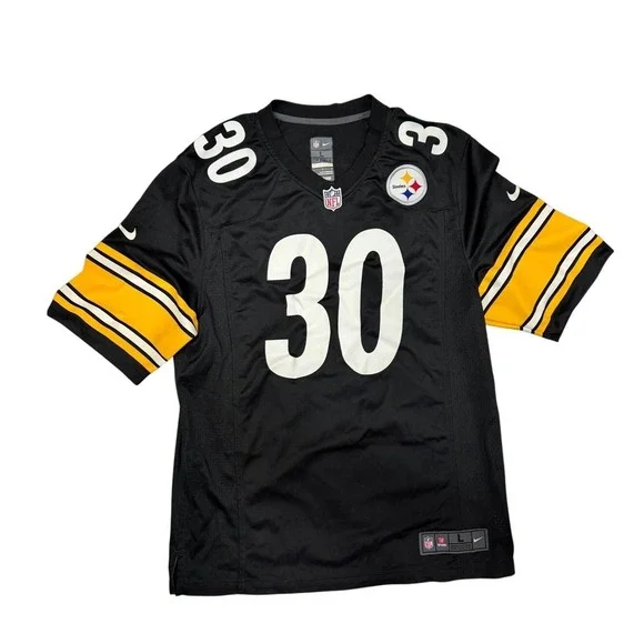Nike Pittsburgh Steelers James Conner 30 NFL Jersey Mens Large Black On Field