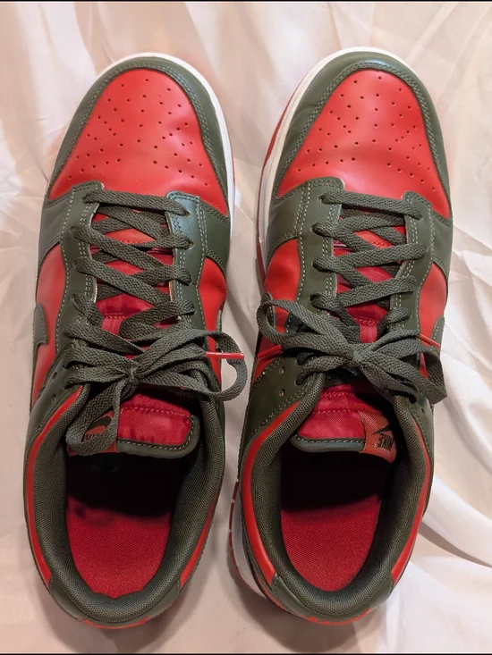 Nike Men's Dunk Low Cargo Khaki/Mystic Red Low-Top Sneakers