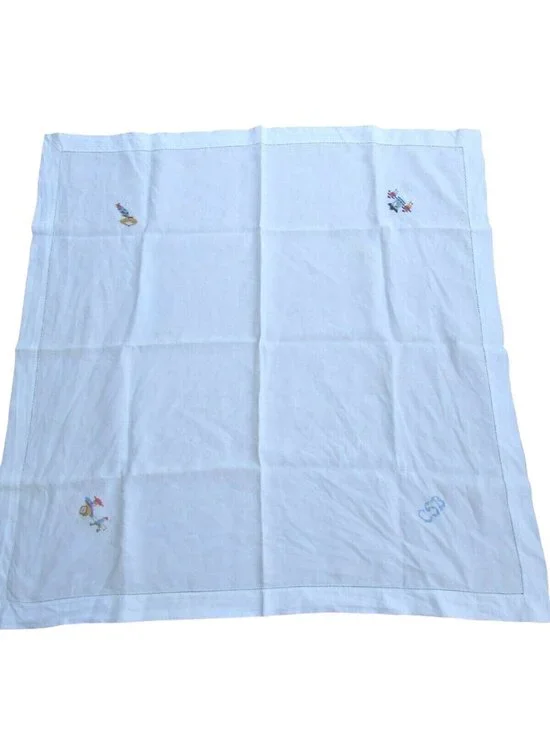 Vintage Asian Geisha Embroidered Table Cloth Card Tablecloth 46192