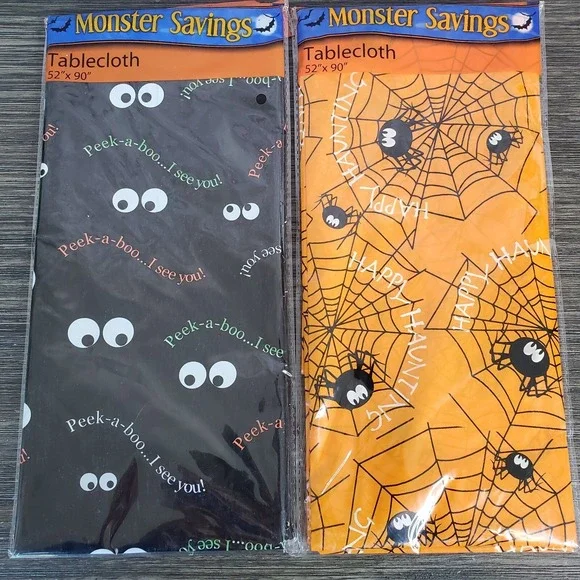 Halloween Tablecloth Lot Of 2 - 52