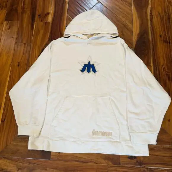 Vintage Nike Cooperstown Collection Seattle Mariners White Pullover Hoodie XXL