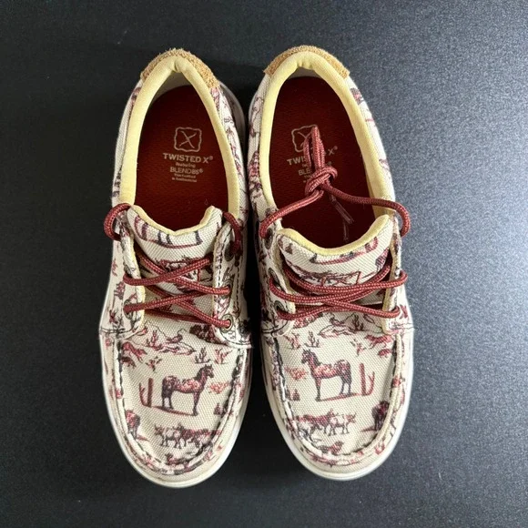 TWISTED X KID'S KICKS Style YCA0013 Canvas size 1M unisex western slip on