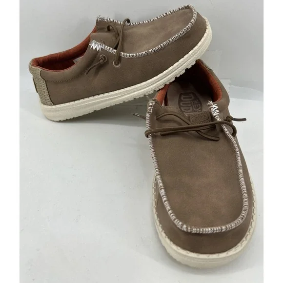 Wally Youth Craft Leather Slip On Comfort Shoes Tan Youth‎ Size 5 NEW
