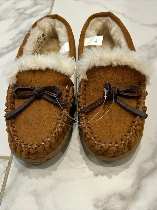 JCrew Crewcuts Boys Suede Cozy Moccasins NWT Size K11