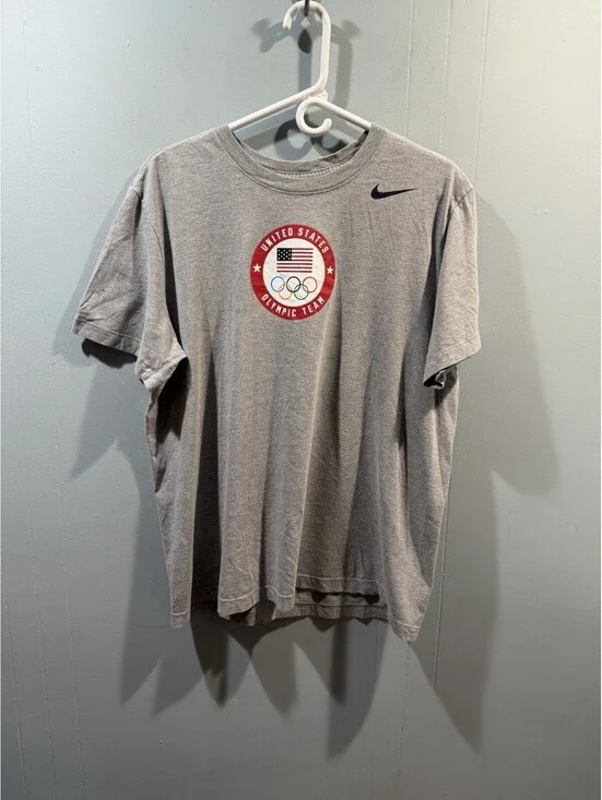 Mens The Nike Tee Size Large Gray United States Olympic Team Print