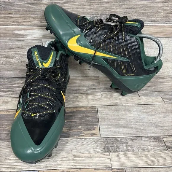 Nike 618055-012 Alpha Pro Low TD Football Cleats Green Bay Packers Men Sz 10.5