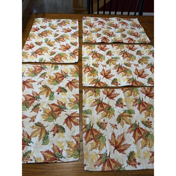 Home Collection Placemat Napperon Leaves Background 13
