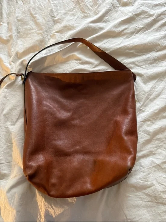 Fossil Chestnut Brown Leather Hobo Shoulder Bag