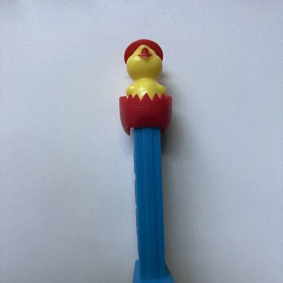 Vintage PEZ Chick In Egg Red Hat Red Egg Easter Dispenser/ Hungary
