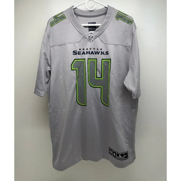 Nike Men's Seattle Seahawks DK Metcalf #14 Game Player Jersey Gray, Size L