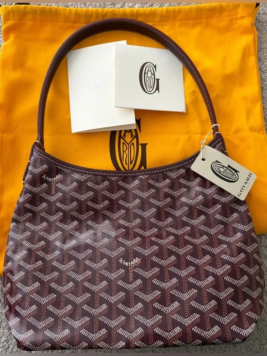 Authentic NWT Goyard Hobo Bohème Mini Burgundy