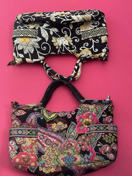 Vera Bradley BUNDLE retired Yellow Bird and retired Symphony in Hue Gabby Satche