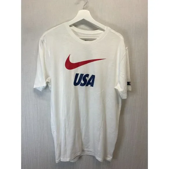 NEW The Nike Tee T-Shirt Men's Size L White Dri-Fit Athleisure Casual