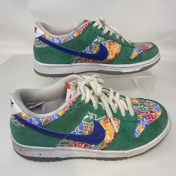 Nike Dunk Low Rooted in Peace Mens 10.5 Green Suede Foam Finger DZ2538-100 Good