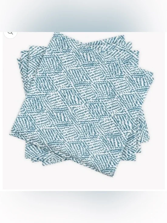 NEW Matouk Duma Diamond Linen Napkin Set- set of 4 - in blue