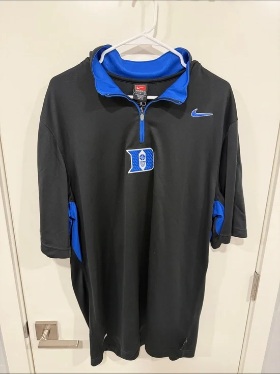 Nike Duke Blue Devils Black & Royal Half-Zip Pullover