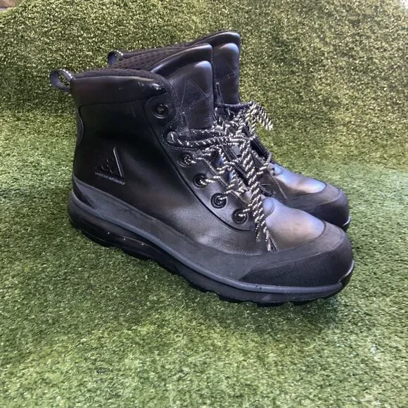 Nike ACG Air Max Hiking Combat Work Boots Men’s 15 Black Leather Shoes