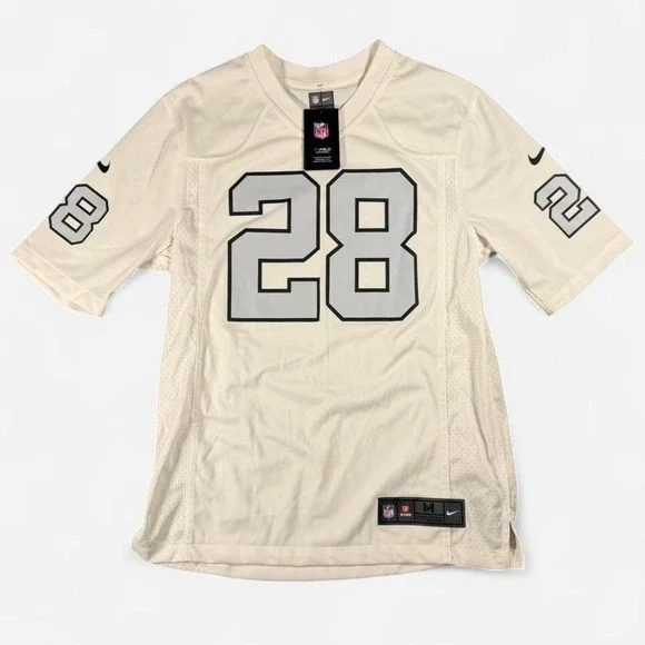NWT Nike On Field‎ Raiders Josh Jacob's White Football Jersey Size M