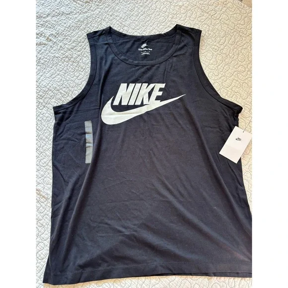 Nike Sportswear Futura Logo Tank Top Mens Large Black White