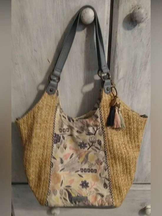 Sakroots Hobo Espadrille & Cloth Shoulder Bag Boho Beachy Cottagecore
