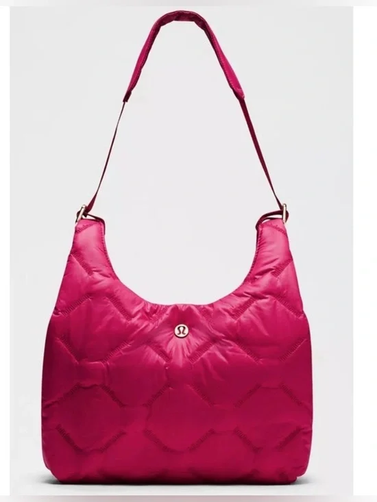 lululemon athletica Bright Pink Quilted Hobo Shoulder Bag