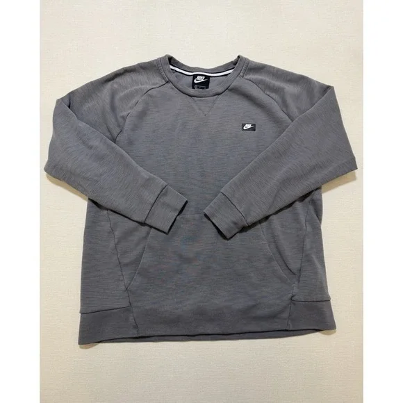 Nike NSW Optic Crew Sweatshirt Sweater Men's Large Gray Kangaroo  928465-021