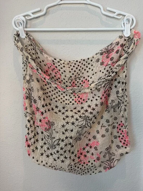 Free People Muslin Linen Boho Hobo Shoulder Bag