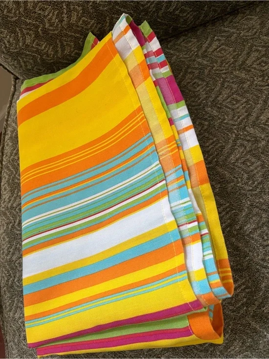 Bright Yellow Multicolor Outdoor tablecloth