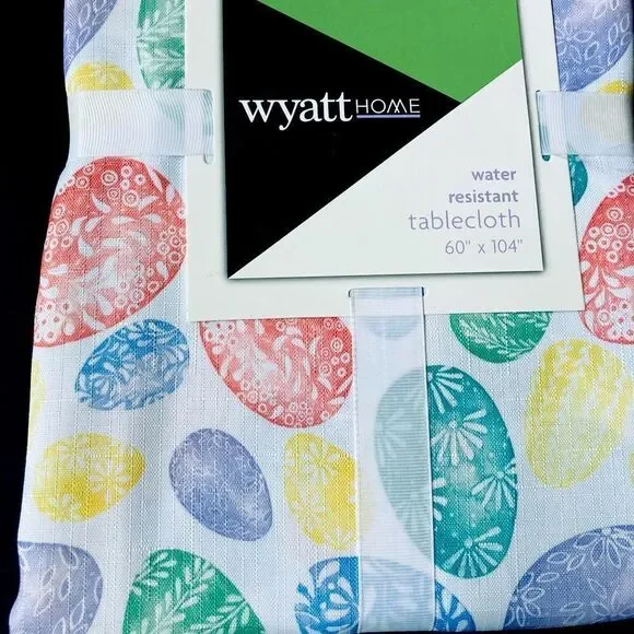 Easter Egg Multicolor Spring Pastel Fabric Tablecloth
