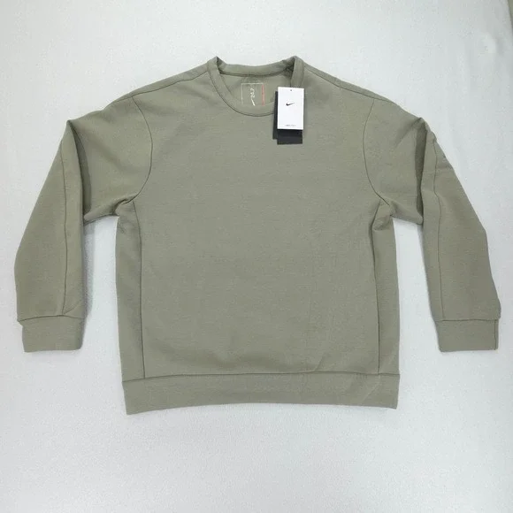 Nike Crewneck Sweatshirt Mens M Light Army/Green 24.7 ImpossiblySoft Dri-Fit NWT