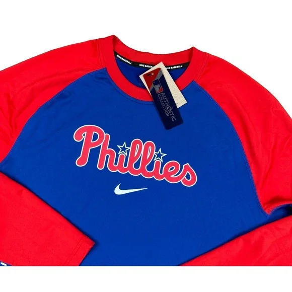 Philadelphia Phillies Nike Baseball Authentic Collection Shirt XXL Dri Fit L/S
