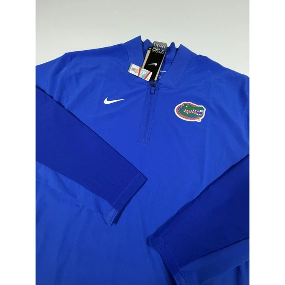 Florida Gators Nike 1/4 Zip Pullover Men's 2XL Blue Dri-Fit Training Stretch