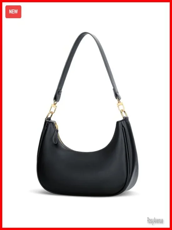 Small Crescent Hobo Bag PU Leather Crossbody Shoulder Purse Clutch Handbag