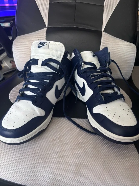 Nike Men’s High-Top Sneakers - Navy & White