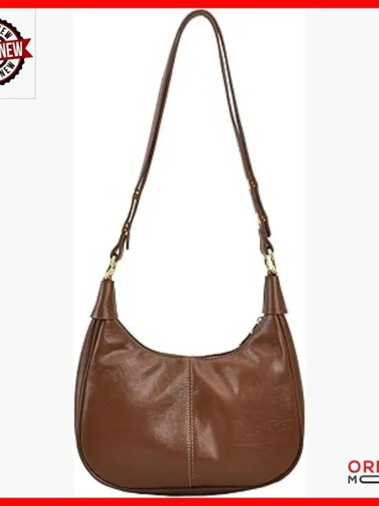Small Hobo Shoulder Bag Vegan Leather Adjustable Strap Crossbody Purse