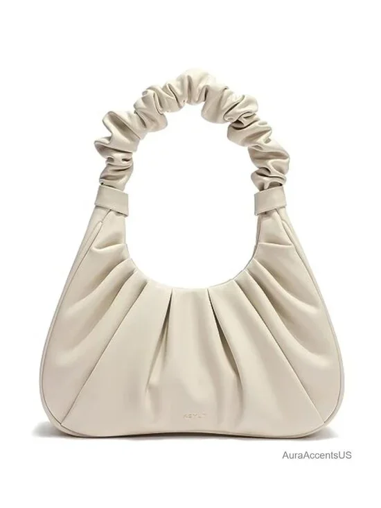 Faux Leather Mini Hobo Tote Shoulder Bag with Zipper Closure