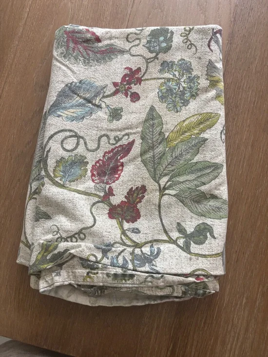Threshold Botanical Print Table Runner in Cream, Green, Blue, Red