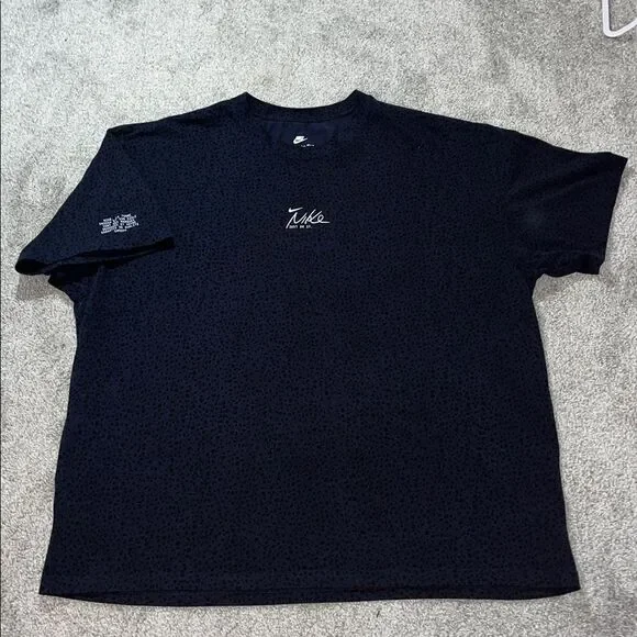 Navy Blue Black Nike Tee Shirt XXL Leopard Print Just Do It Printed Sleeve JDI