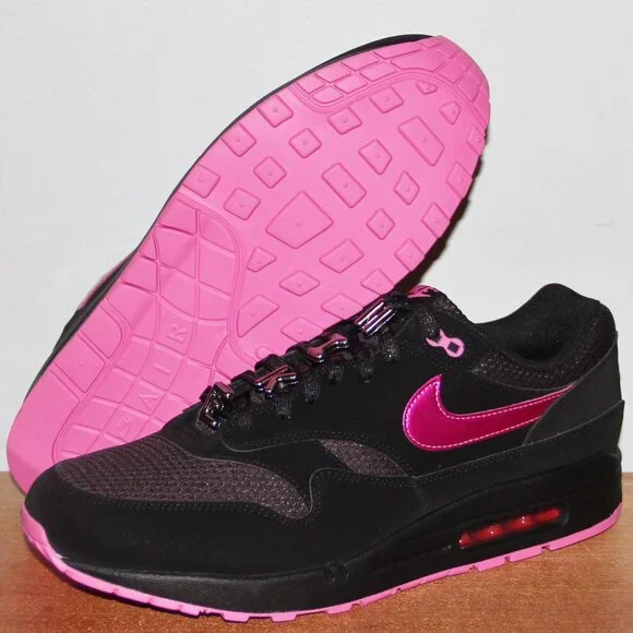 Nike Air Max 1 Premium 'Valentine's Day' Shoes Mens 13 Black Pink